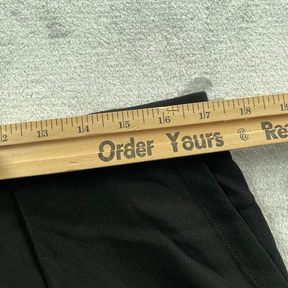 Wilt Pants Womens Large Black Crepe Draped Sheer Pockets Cropped Made in USA - Picture 6 of 16